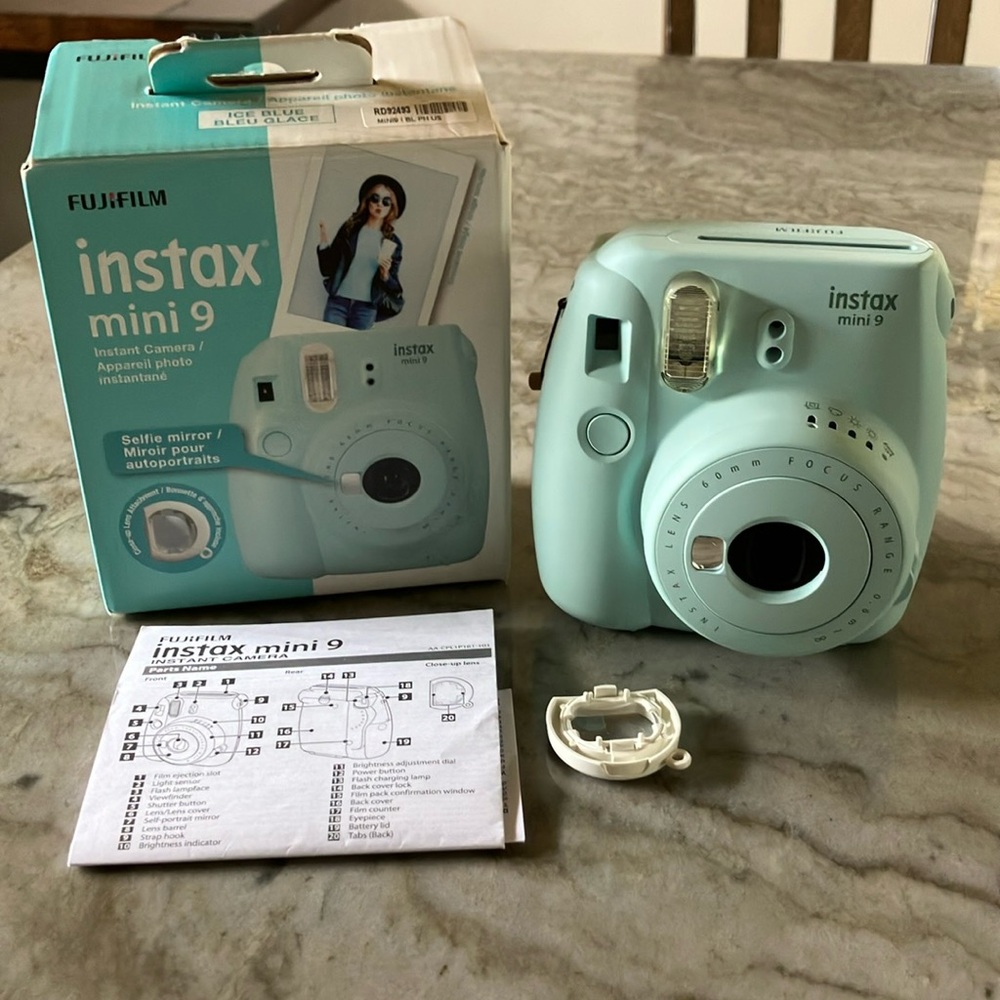 Fujifilm Instax Mini 9 Instant Camera - Ice Blue